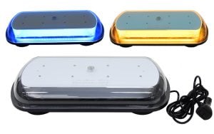 NightRider 17″ SAE/DOT Class 1 Amber/Blue Beacon Bar with Clear Cover (NSB-BAR17AB)